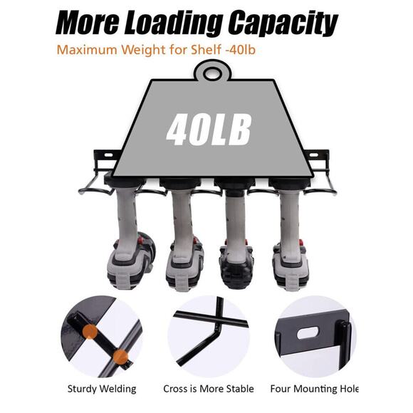 🔥Power Tool Organizer Holder - Wall Mount Style for Power Tool Drill BNIB🔥 - Picture 4 of 6